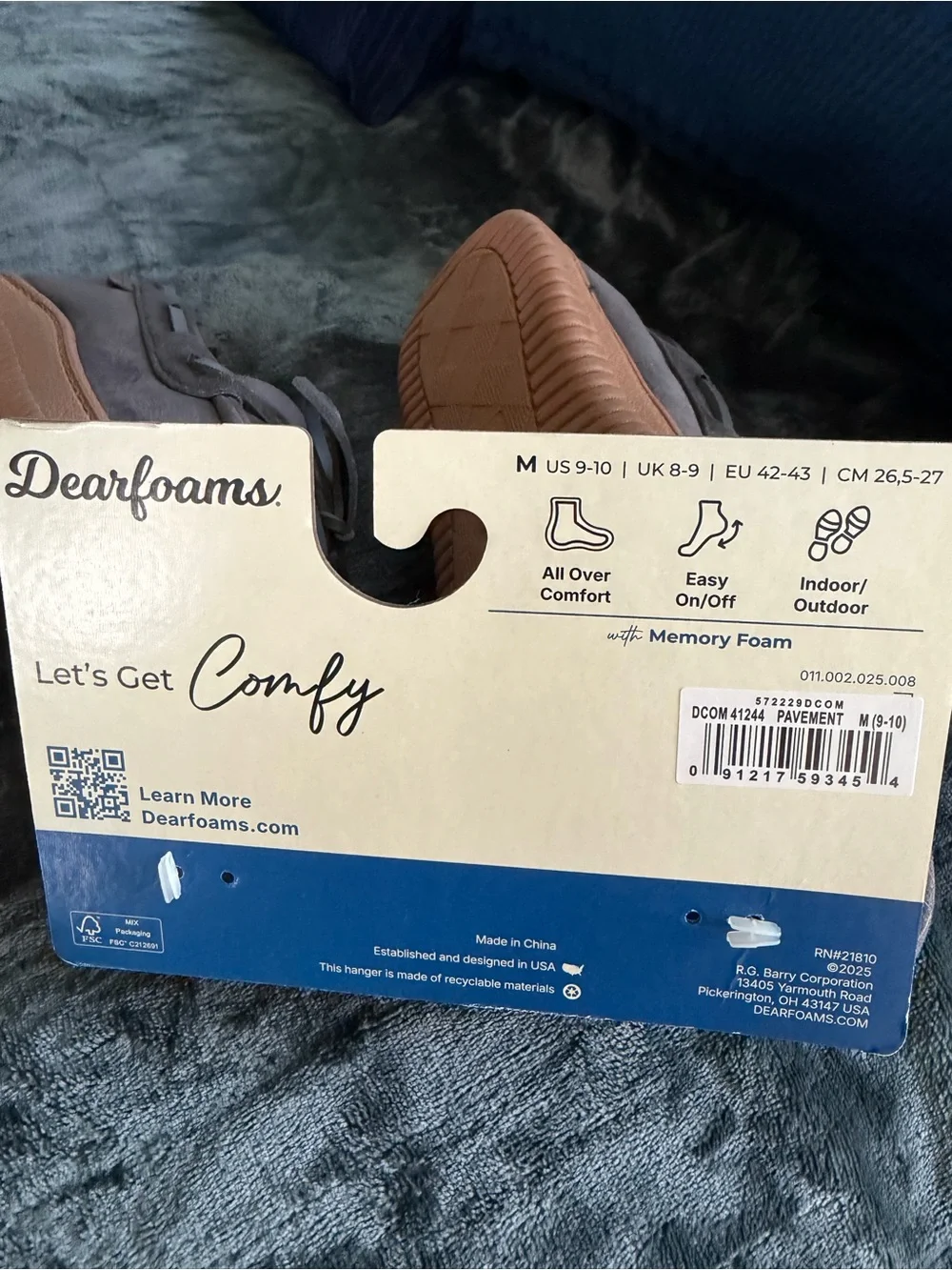 dearfoams cozy men’s